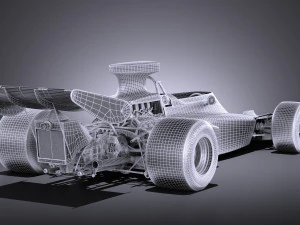 Lotus 72d 1970-1975 John Player Special Grand Prix vray 3D Model