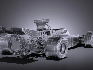 Lotus 72d 1970-1975 John Player Special Grand Prix vray 3D Model