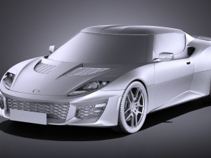 Lotus Evora 400 2017 vray Model 3D