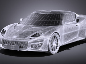 Lotus Evora 400 2017 vray Model 3D