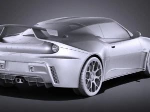 Lotus Evora GTE 2012 vray 3D Model