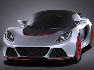 Lotus Exige 360 Cup 2017 vray 3D Model