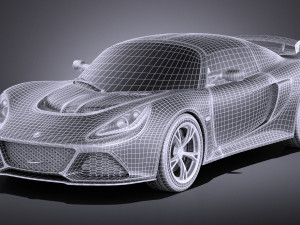 Lotus Exige 360 Cup 2017 vray 3D Model