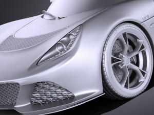 Lotus Exige LF1 2016 vray 3D Модель