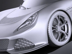 Lotus Exige LF1 2016 vray 3D Model