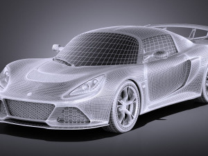 Lotus Exige LF1 2016 vray 3D Модель