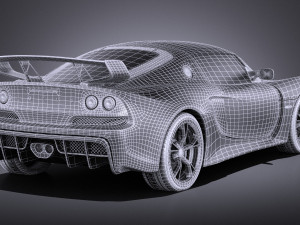 Lotus Exige LF1 2016 vray 3D Модель