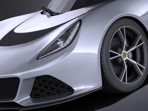 Lotus Exige S 2014 vray 3D Model