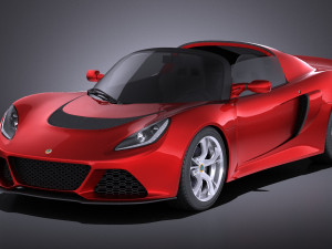 lotus exige s roadster 2016 vray 3D Model