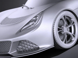 Lotus Exige S Roadster 2016 vray 3D Model