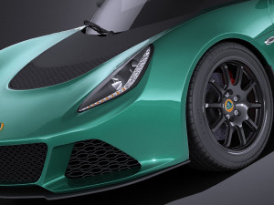 Lotus Exige Sport 350 2017 vray Model 3D