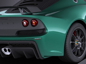 Lotus Exige Sport 350 2017 vray Model 3D