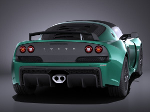 Lotus Exige Sport 350 2017 vray Model 3D