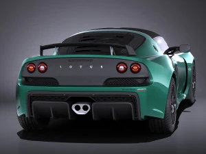 Lotus Exige Sport 350 2017 vray 3D Model