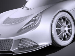 Lotus Exige Sport 350 2017 vray Model 3D