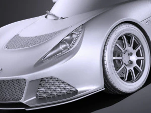 Lotus Exige Sport 350 2017 vray 3D Model