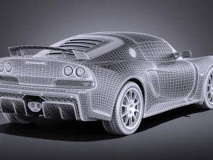 Lotus Exige Sport 350 2017 vray 3D Model
