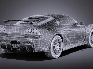 Lotus Exige Sport 350 2017 vray 3D Model