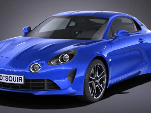 Alpine A110 2018 lowpoly 3D Model