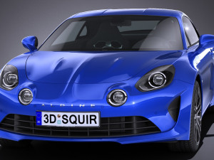 Alpine A110 2018 lowpoly 3D 模型