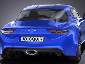 Alpine A110 2018 lowpoly 3D 模型
