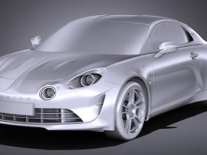Alpine A110 2018 lowpoly 3D 模型