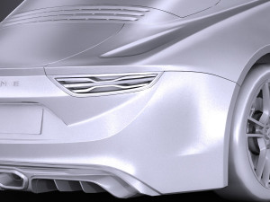 Alpine A110 2018 lowpoly 3D 模型