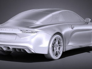 Alpine A110 2018 lowpoly 3D 模型