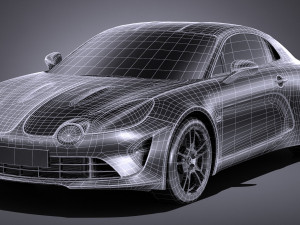 Alpine A110 2018 lowpoly 3D 模型