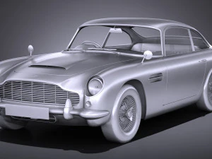 Aston Martin DB5 1963 lowpoly 3D Model