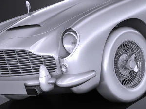 Aston Martin DB5 1963 lowpoly 3D Model
