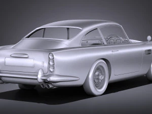Aston Martin DB5 1963 lowpoly 3D Model