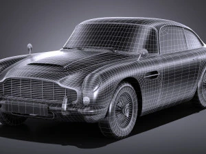 Aston Martin DB5 1963 lowpoly 3D Model