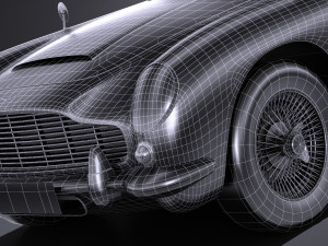 Aston Martin DB5 1963 lowpoly 3D मॉडल