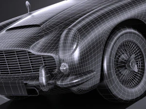 Aston Martin DB5 1963 lowpoly 3D Model