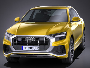 Audi Q8 S-line 2019 lowpoly 3D Model