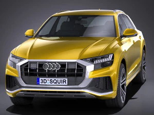 Audi Q8 S-line 2019 lowpoly 3D Model
