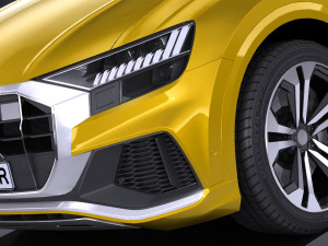 Audi Q8 S-line 2019 lowpoly 3D Model