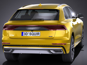 Audi Q8 S-line 2019 lowpoly 3D Model