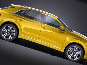 Audi Q8 S-line 2019 lowpoly 3D Model