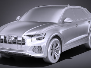 Audi Q8 S-line 2019 lowpoly 3D Model