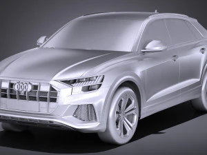 Audi Q8 S-line 2019 lowpoly 3D Model
