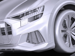 Audi Q8 S-line 2019 lowpoly 3D Model