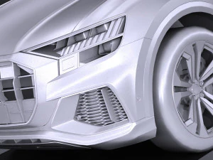 Audi Q8 S-line 2019 lowpoly 3D Model