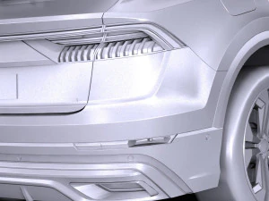 Audi Q8 S-line 2019 lowpoly 3D Model