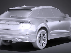 Audi Q8 S-line 2019 lowpoly 3D Model