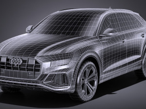 Audi Q8 S-line 2019 lowpoly 3D Model