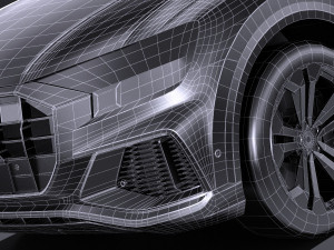 Audi Q8 S-line 2019 lowpoly 3D Model