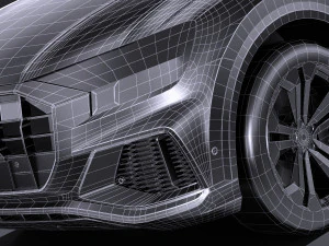 Audi Q8 S-line 2019 lowpoly 3D Model