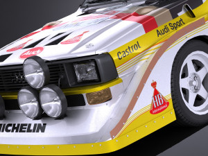 Audi Sport Quattro S1 E2 lowpoly 3D 模型